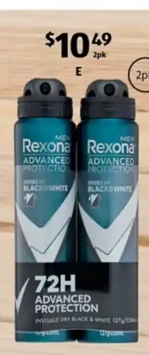 ALDI Rexona Advanced Protection Antiperspirant 72 Hour offer