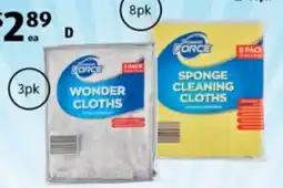 ALDI Wonder Clothes 3pk or Sponge Cleaning Cloths offer