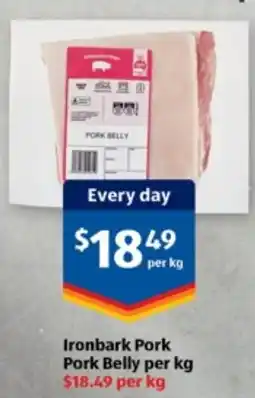 ALDI Ironbark Pork offer