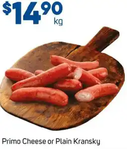 Foodland Primo Cheese or Plain Kransky offer