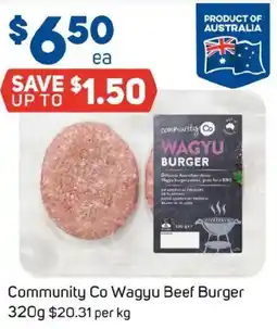 Foodland Community Co Wagyu Beef Burger offer