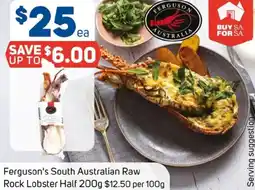 Foodland Ferguson's South Australian Raw Rock Lobster Half offer
