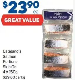 Foodland Catalano's Salmon Portions Skin On offer
