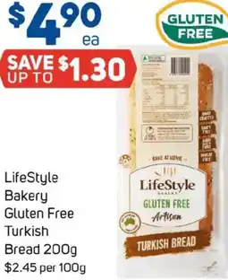 Foodland LifeStyle Bakery Gluten Free Turkish Bread offer