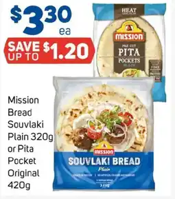 Foodland Mission Bread Souvlaki Plain offer