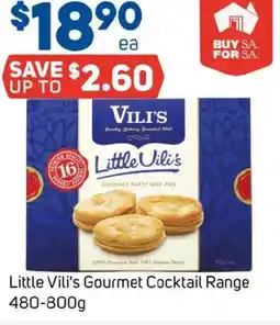 Foodland Little Vili's Gourmet Cocktail Range offer