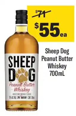 Liquorland Sheep dog peanut butter -whiskey whiskey offer