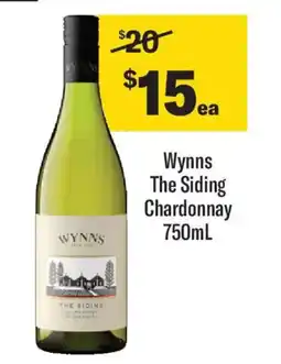 Liquorland Wynns the siding chardonnay offer