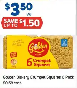 Foodland Golden bakery crumpet squares offer