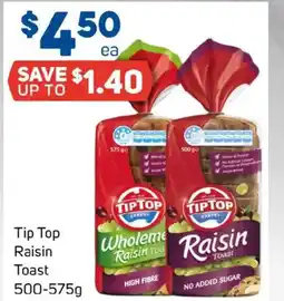Foodland Tip top raisin toast offer