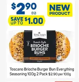 Foodland Toscano brioche burger bun everything seasoning offer