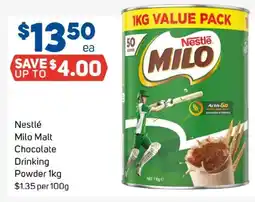 Foodland Nestlé milo malt chocolate drinking powder offer