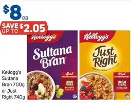 Foodland Kellogg's sultana bran or just right offer