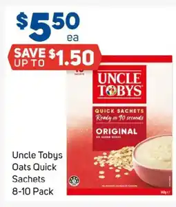 Foodland Uncle tobys oats quick sachets offer