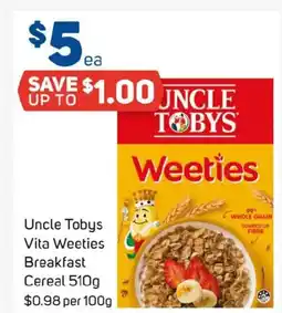 Foodland Uncle tobys vita weeties breakfast cereal offer