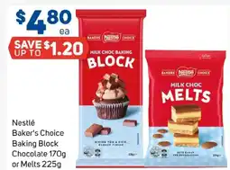 Foodland Nestlé baker's choice baking block chocolate or melts offer