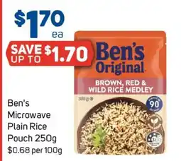 Foodland Ben's microwave plain rice pouch offer