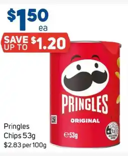 Foodland Pringles chips offer