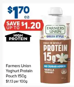 Foodland Farmers union yoghurt protein pouch offer