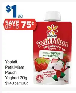 Foodland Yoplait petit miam pouch yoghurt offer