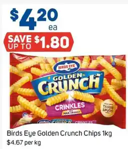 Foodland Birds eye golden crunch chips offer