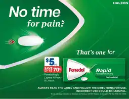 Foodland Panadol rapid caplets offer
