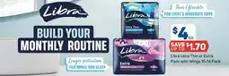 Foodland Libra ultra thin or extra pads with wings offer