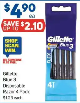Foodland Gillette blue 3 disposable razor offer