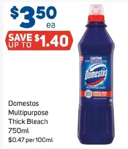 Foodland Domestos multipurpose thick bleach offer