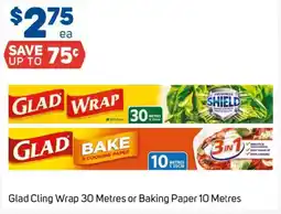 Foodland Glad cling wrap or baking paper offer