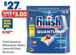 Foodland Finish quantum dishwasher tablets lemon offer