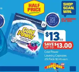 Foodland Cold power laundry capsules offer