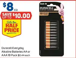 Foodland Duracell everyday alkaline batteries aa or aaa offer