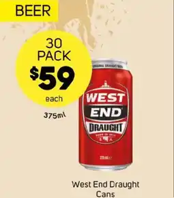Foodland West end draught cans offer