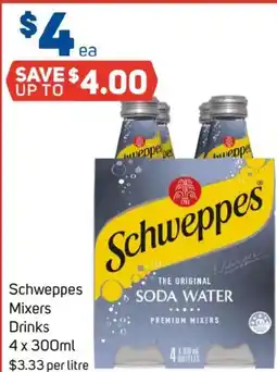Foodland Schweppes mixers drinks offer