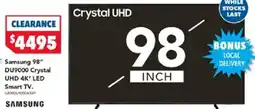 Harvey Norman Samsung du9000 crystal uhd led smart tv offer