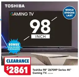 Harvey Norman Toshiba z670rp series gaming tv offer