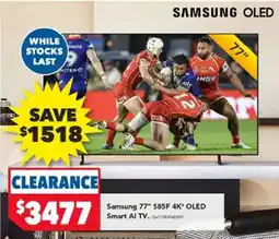 Harvey Norman Samsung s85f oled smart al tv offer