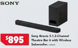Harvey Norman Sony bravia channel theatre bar 6 with wireless subwoofer offer