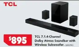 Harvey Norman Tcl channel dolby atmos soundbar with wireless subwoofer. offer