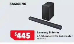 Harvey Norman Samsung b-series channel with subwoofer offer