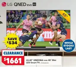 Harvey Norman Lg qned86a evo mini led smart tv offer