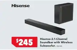 Harvey Norman Hisense channel soundbar with wireless subwoofer offer