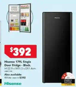 Harvey Norman Hisense single door fridge black offer
