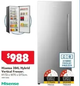 Harvey Norman Hisense hybrid vertical freezer offer