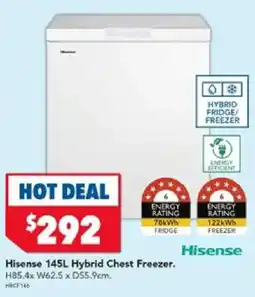 Harvey Norman Hisense hybrid chest freezer offer