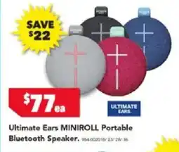 Harvey Norman Ultimate ears miniroll portable bluetooth speaker offer