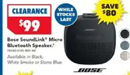 Harvey Norman Bose soundlink micro bluetooth speaker offer