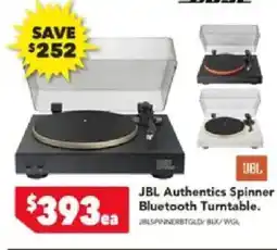 Harvey Norman Jbl authentics spinner bluetooth turntable offer