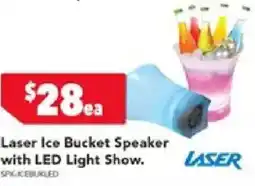 Harvey Norman Laser ice bucket speaker with led light show offer